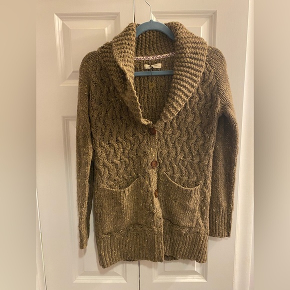 Isabella Sinclair Sweater Womens XS Cardigan Button Up Pockets Wool Alpaca Blend - Picture 1 of 7